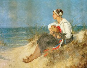Kontemplativ time på stranden af Hermann Seeger