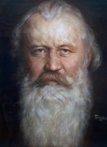 Portræt af Johannes Brahms (Hamburg af Hermann Torggler
