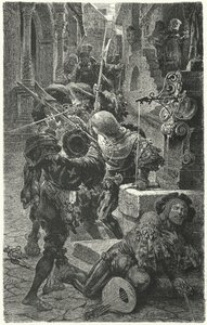 Sammenstød mellem studerende og Landsknechts i Erfurt, 1510 af Hermann Vogel