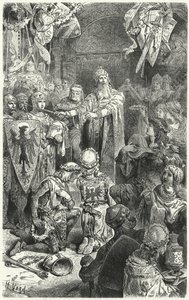 Frederick Barbarossa ved en fest i Mainz af Hermann Vogel