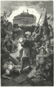 Tyske Landsknechts plyndrer Rom, 1527 af Hermann Vogel