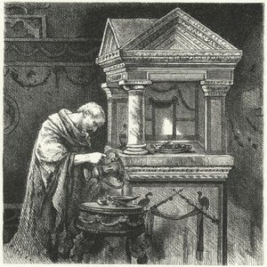 Ofring i et tempel i det antikke Rom af Hermann Vogel