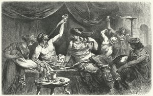 Roman Bacchanal på Messalinas tid, 1. århundrede af Hermann Vogel