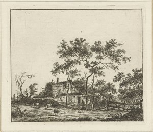 Landskab med gård Seks landskaber (titel på objekt) af Hermanus Fock