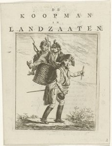 Sangark og tegnefilm med soldater Tegnefilm om Willem V Købmanden i Landzaaten (titel på objekt)
