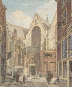 Udsigt over den gamle kirke i Amsterdam, n.d..