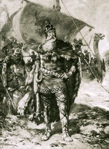 En stor viking, illustration fra serien "Historiens veje