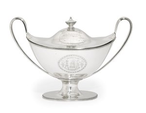 George III suppeterrin og låg, 1787 af Hester Bateman