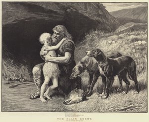 The Slain Enemy (gravering) af Heywood (after) Hardy