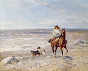 Ponyridning på stranden