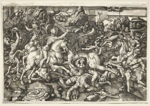 Kamp mellem ryttere, 1523. af Hieronymous Hopfer