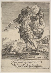 Juda med Adonibezeks hoved, fra Willem van Haecht, Tyrannorum proemia, 1578, 1578.