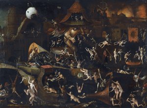 Descente aux Enfers - The Harrowing of Hell af Bosch, Hieronymus af Hieronymus (school of) Bosch