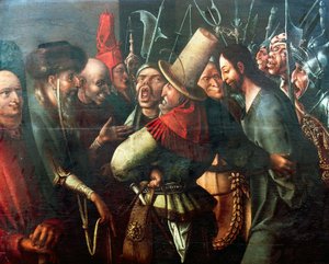 Kristus bragt for Pilatus, af Hieronymus Bosch (ca. 1450-1516), olie på panel, 61x77 cm. Holland af Hieronymus Bosch