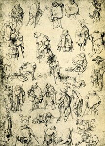 Krøblinge, tiggere og tiggermusikere af Hieronymus Bosch