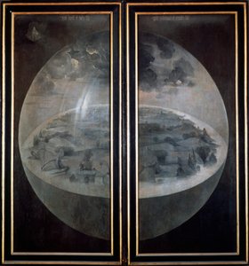 The Creation of the World, lukkede døre til triptykonen The Garden of Earthly Delights, c1500 af Hieronymus Bosch