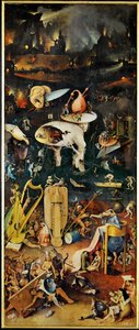 The Garden of Delights, triptykon, højre panel ... (maleri på træ) af Hieronymus Bosch
