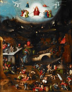 Den sidste dom (centralt panel), ca. 1482-1515 af Hieronymus Bosch