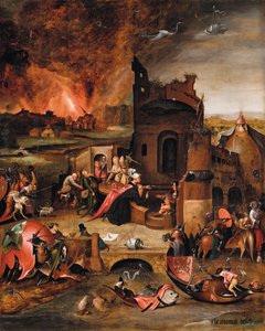 Den hellige Antonius den Stores fristelse (olie på træ) af Hieronymus Bosch