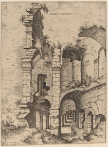 Femte udsigt over Colosseum af Hieronymus Cock