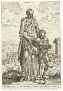 Grammatik (titel på objekt) Liberal arts og Minerva, Apollo og Industria (serietitel)