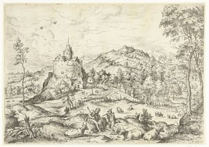 Mercury og Argus Landskaber med bibelske og mytologiske scener (serietitel) af Hieronymus Cock