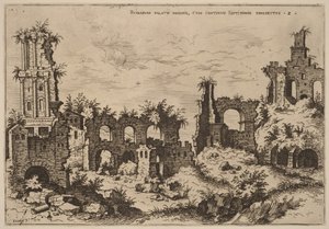 Ruinerne på Palatinen med Septizonium af Hieronymus Cock