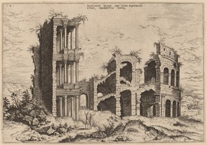Septizonium og Colosseum af Hieronymus Cock