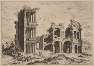 Septizonium og Colosseum af Hieronymus Cock