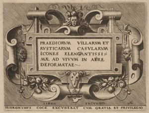 Forside til »Praediorum Villarum« af Hieronymus Cock