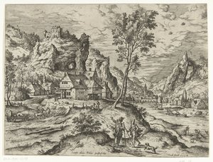 Tobias og englen Landskaber med bibelske og mytologiske scener (serietitel) af Hieronymus Cock