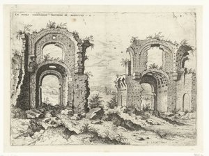 Anden udsigt over Diocletians bade Ex Rvinis Thermarvm Antonini Pii (...) (titel på objekt) Romerske ruiner (serietitel)