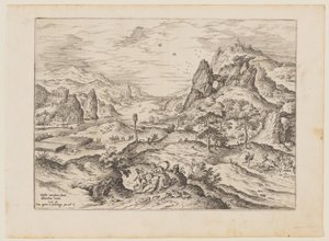 Venus og Adonis, fra Landskaber med bibelske og mytologiske scener