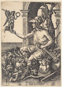 Personificering af Rom af Hieronymus Hopfer after Giovanni Battista Palumba