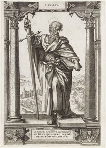 Sankt Paulus af Tarsus S. Pavlvs (titel på objekt) Kristus og de tolv apostle og St. Paul (serietitel)