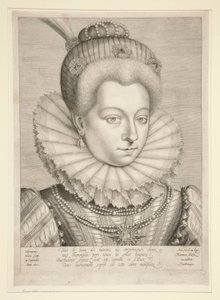 Portræt af Catherine Henriette de Balzac D af Hieronymus Wierix