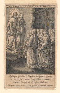 De fem vise jomfruer, fra suiten "Speculum Virginitatis" af Hieronymus Wierix