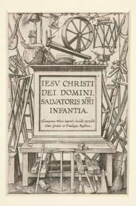 Titelside fra The Life of the Infant af Hieronymus Wierix