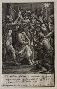 The Passion: The Crowning with Thorns. af Hieronymus or Jerome Wierix