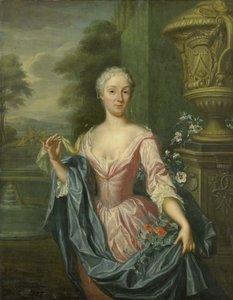 Portræt af Claudine van Royen (født 1712), kone til Pieter Teding van Berkhout af Hieronymus van der Mij