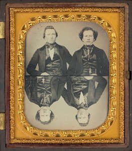 Portræt af to mænd,ca. 1850 (foto) af Higgins
