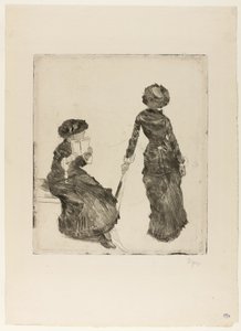 Mary Cassatt på Louvre: Det etruskiske galleri af Hilaire Germain Edgar Degas