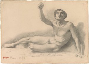Studie af et mandligt nøgenbillede af Hilaire Germain Edgar Degas