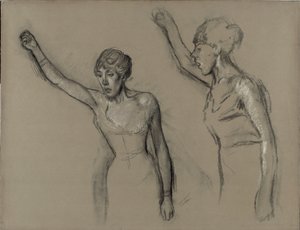 Studie af en sanger af Hilaire Germain Edgar Degas