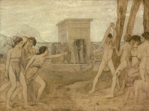 Unge spartanske piger udfordrer drenge af Hilaire Germain Edgar Degas