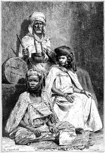 Arabisk troldmand, Biskra og El-kantra kvinder, c1890