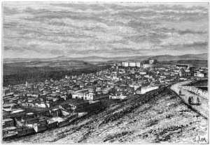 Udsigt over El Kef, Tunesien, c1890