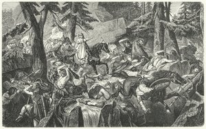 Karl den Store krydser Alperne, 773 (gravering) af Hippolyte Delaroche