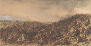 Kampscene Waterloo, 1815-66.
