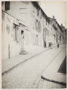 En gade i Montmartre, Paris, ca. 1890 (foto) af Hippolyte Blancard